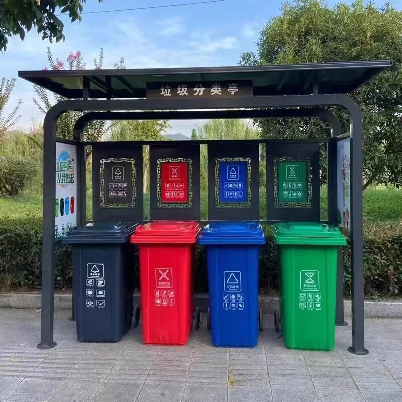 Garbage classification kiosk, outdoor garbage collection kiosk, garbage classification recycling box, residential property sanitation garbage recycling station, customized product consultation and customer service