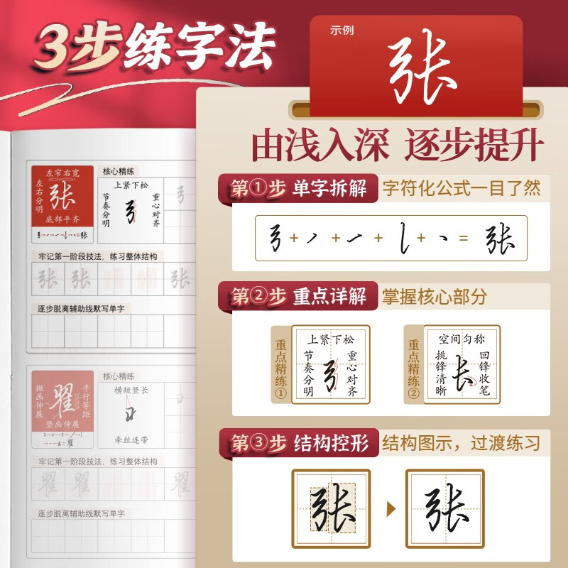 Reshape handwriting and regular script to save signatures. Handwriting guide for life 2 sets of copybooks, Tian Yingzhang and regular script copybooks for high school students and adults, quick hard-pen calligraphy practice books