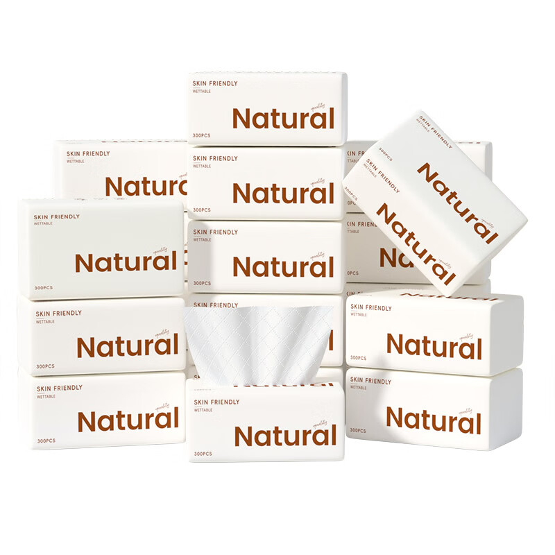Half-curved log natural paper 5-layer thickened 18 packs of household napkins, facial tissues, toilet paper, toilet paper, whole box batch