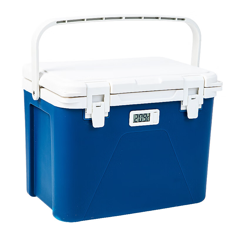 Jiruosen insulated box refrigerated outdoor camping fresh-keeping vehicle-mounted ice bucket commercial stall large-capacity medicine medical cold chain transportation 17L comes with convenient carrying strap + temperature display camping standard