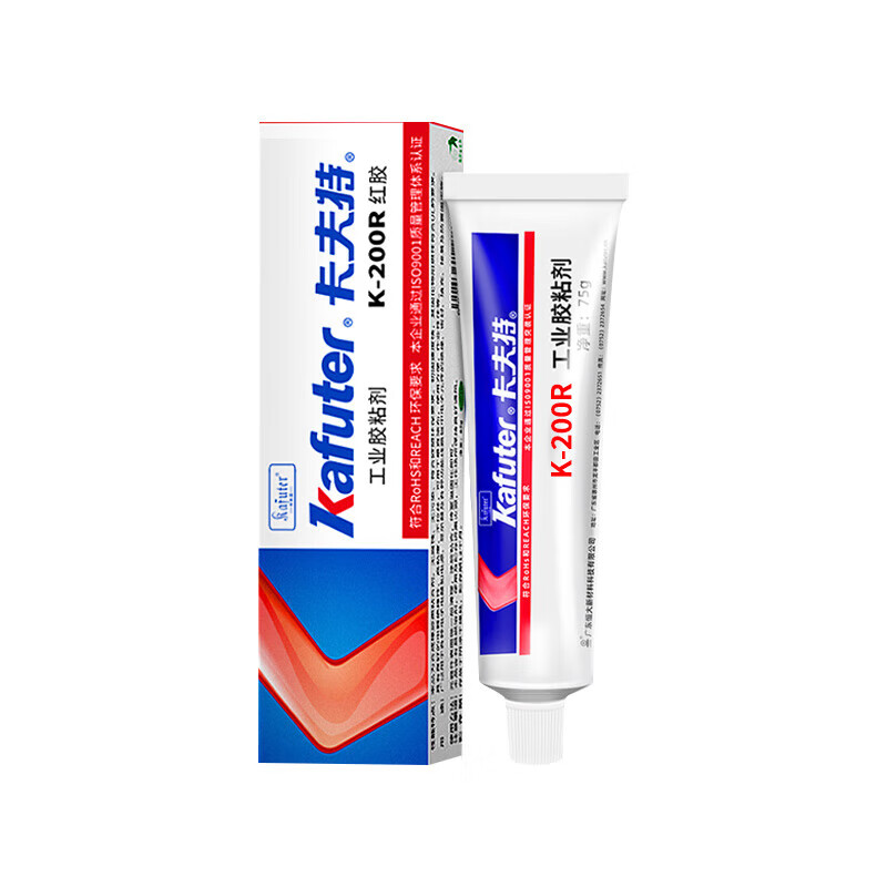 Kafter Electronic Red Glue K-200R Electronic Components Flame Retardant Screw Fixing Anti-Looseness Shockproof Waterproof Insulation High and Low Temperature Resistant Silicone Rubber Red 75g