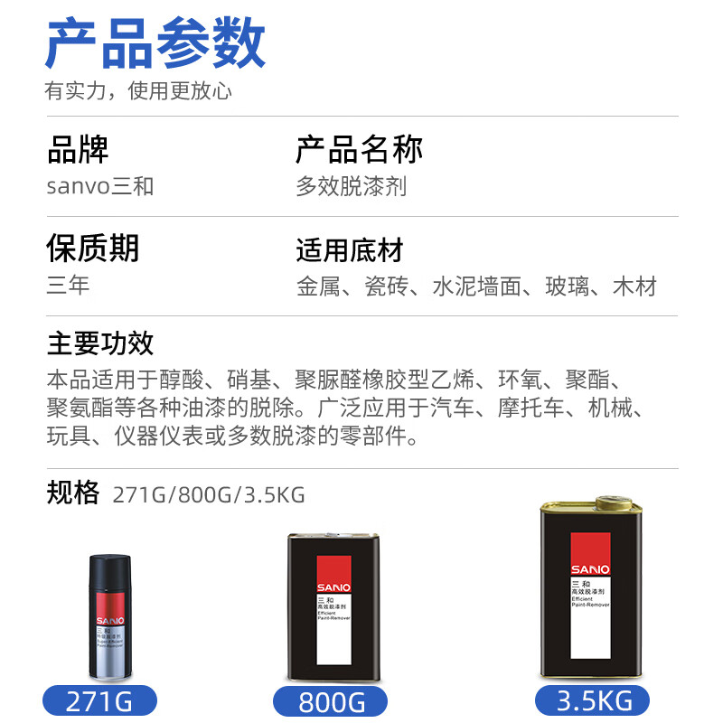 Sanhe multi-effect paint remover powerful paint remover paint self-painting car caliper paint remover wood paint remover water standard version - 400ml 1 bottle