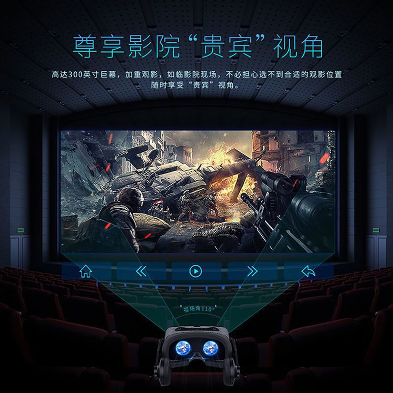 Qianhuan Magic Mirror VR Glasses Virtual Reality Game Movie Smartphone BOX Glasses All-in-one 3D Movie Smartphone Universal Qianhuan VR+5D Headset+Bluetooth Controller+Resources