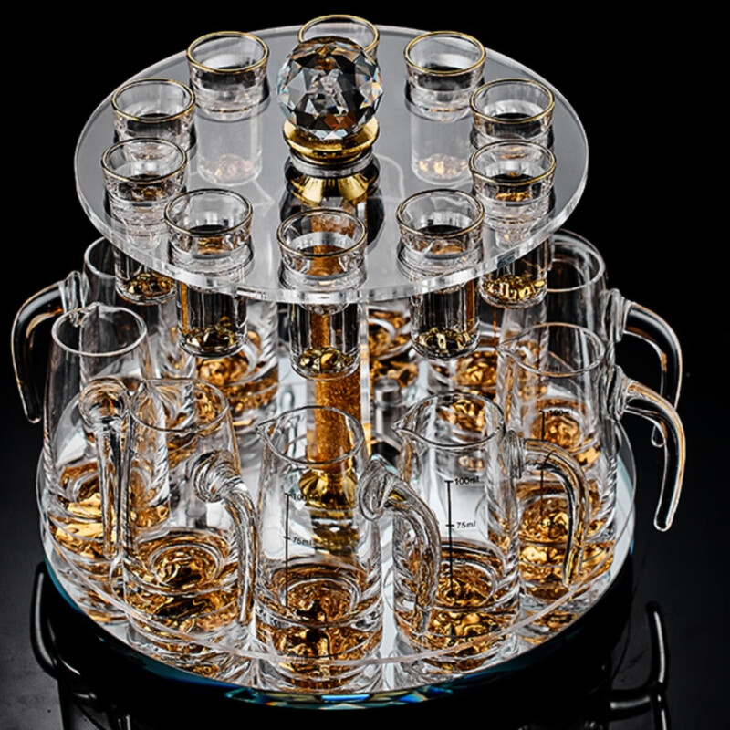 Vitmano's creative rotating crystal cup holder wine glass storage upside-down rack 6 pots 6 cups wine divider rack set rack upside-down cup holder 10 pots 10 cups