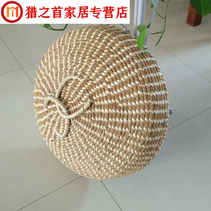ABDT straw pot lid household high arch handmade reed straw six-seven-eight-print iron pot steamer wood pot hot pot stove fish pot 28cm 22- without wrapping