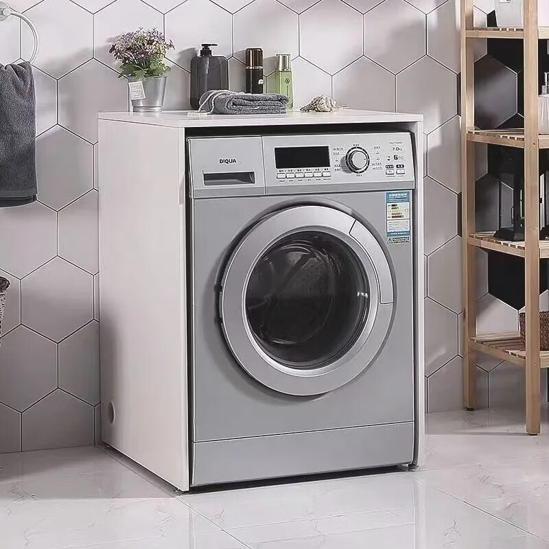 Qiaogu drum washing machine cabinet balcony custom dryer storage rack small apartment washing machine companion cabinet waterproof and sunproof white - length 65*depth 60*height 88