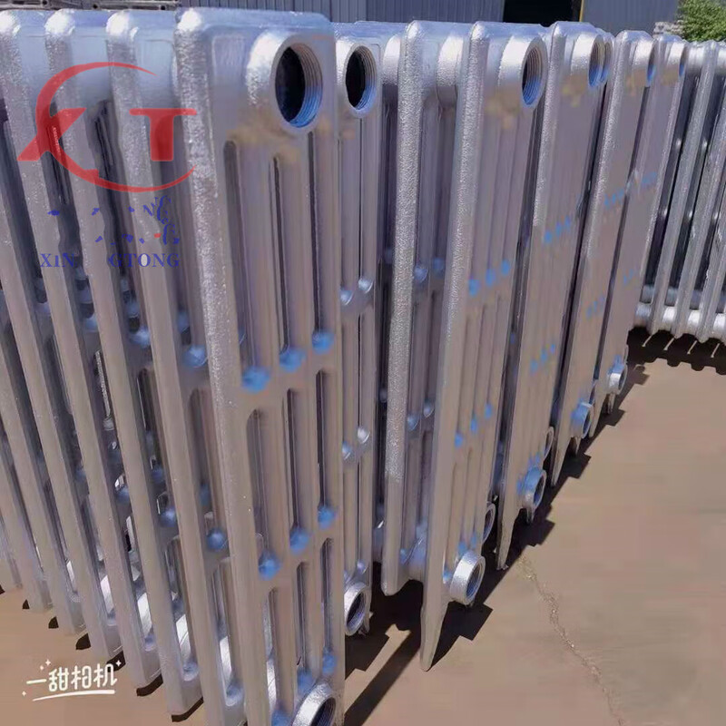 Xinjingtong old-fashioned household cast iron radiator four-column 760 type inner cavity sandless column wing engineering cast iron radiator 760 model silver powder 10 pieces set