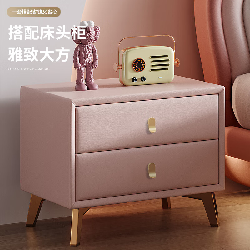 Cream style children's bed girl's dream internet celebrity princess bed cartoon cute shell crown leather girl's suspended bed bed + 20cmT333 fully disassembled spring latex mat + cabinet * 2 1500mm * 2000mm