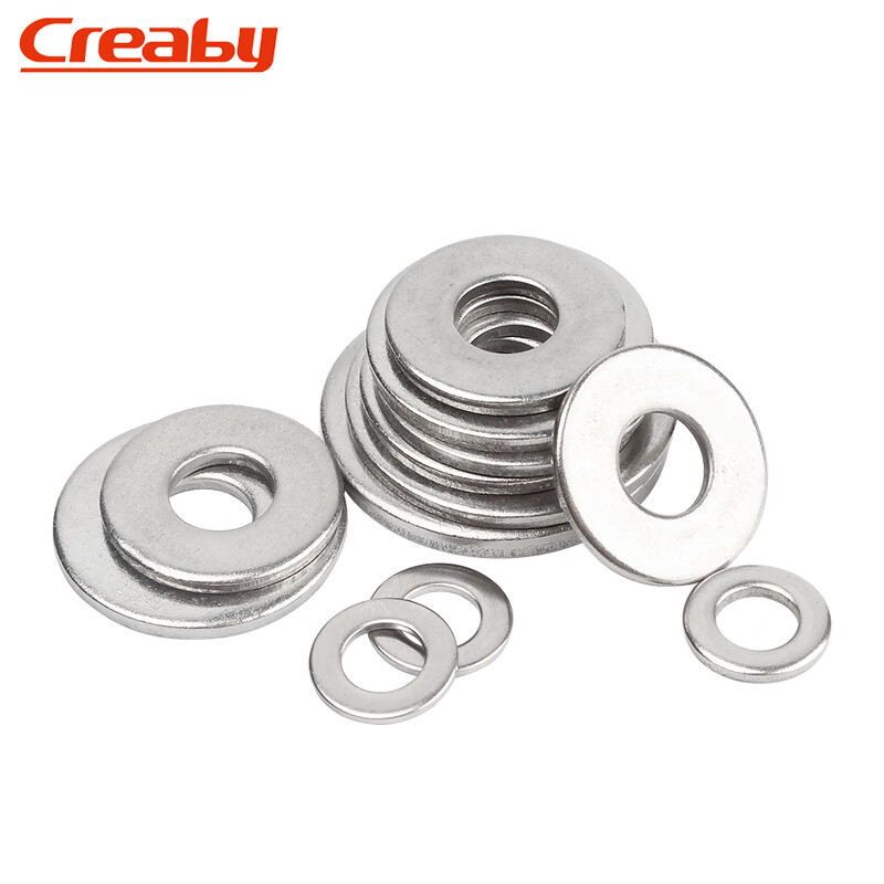 Creaby304 stainless steel flat washer, round ultra-thin metal washer, enlarged and thickened screw flat washer, meson washer spring washer, M2*5*0.3 350 pieces