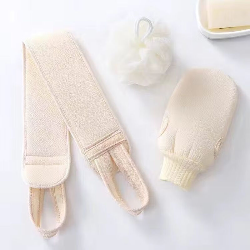 Your secretary's coarse sand long bath towel, strong decontamination for adults and men, new bath towel, bath towel, three-piece set, Nordic green, one-piece set, bath flower