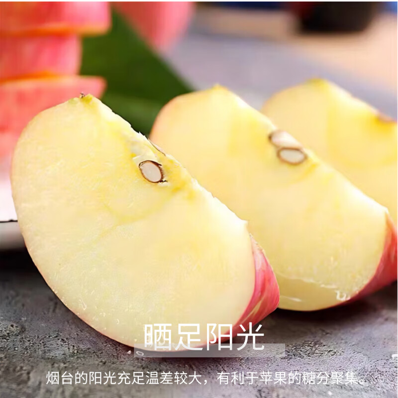 Jingdida Apple Yantai Apple Qixia Red Fuji Apple Fresh Fruit New Year's Goods 4.5 Jin Single Fruit 75mm + Straight from the Source