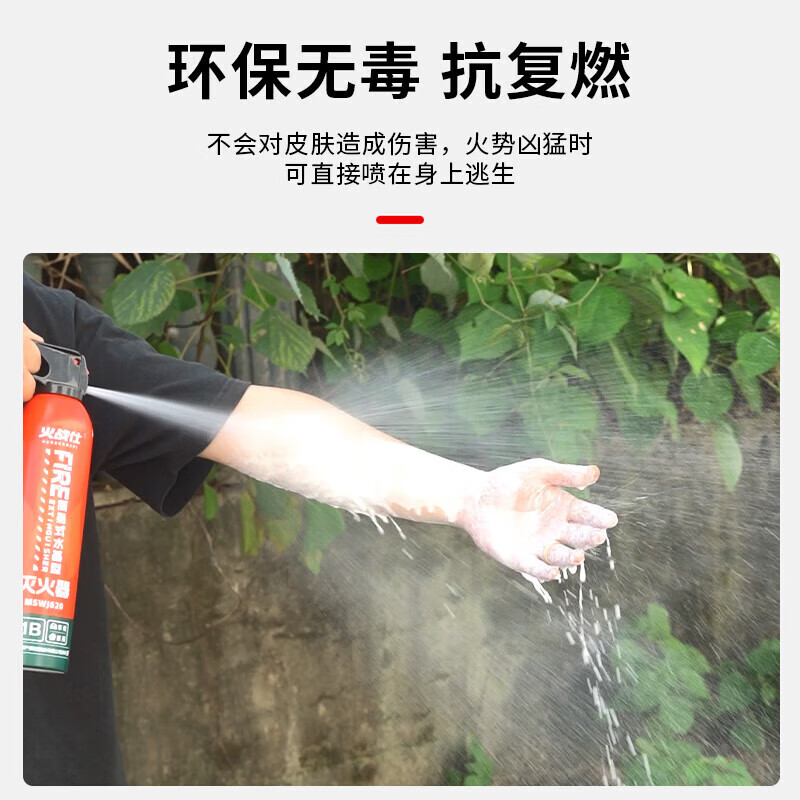 Car fire extinguisher, car private use 21B water-based fire extinguisher bottle, high temperature resistant, explosion-proof, new energy fire fighting equipment, 620ml, water-based, 1 bottle