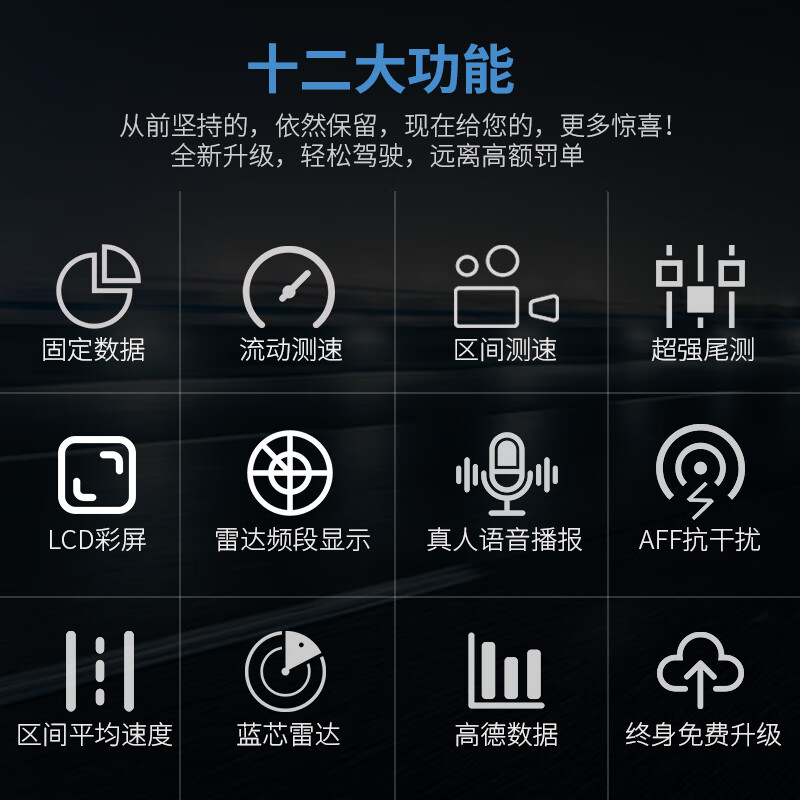 Prophet car color screen electronic dog k60 radar mobile speed measurement enhanced version 2025 new full frequency Amap