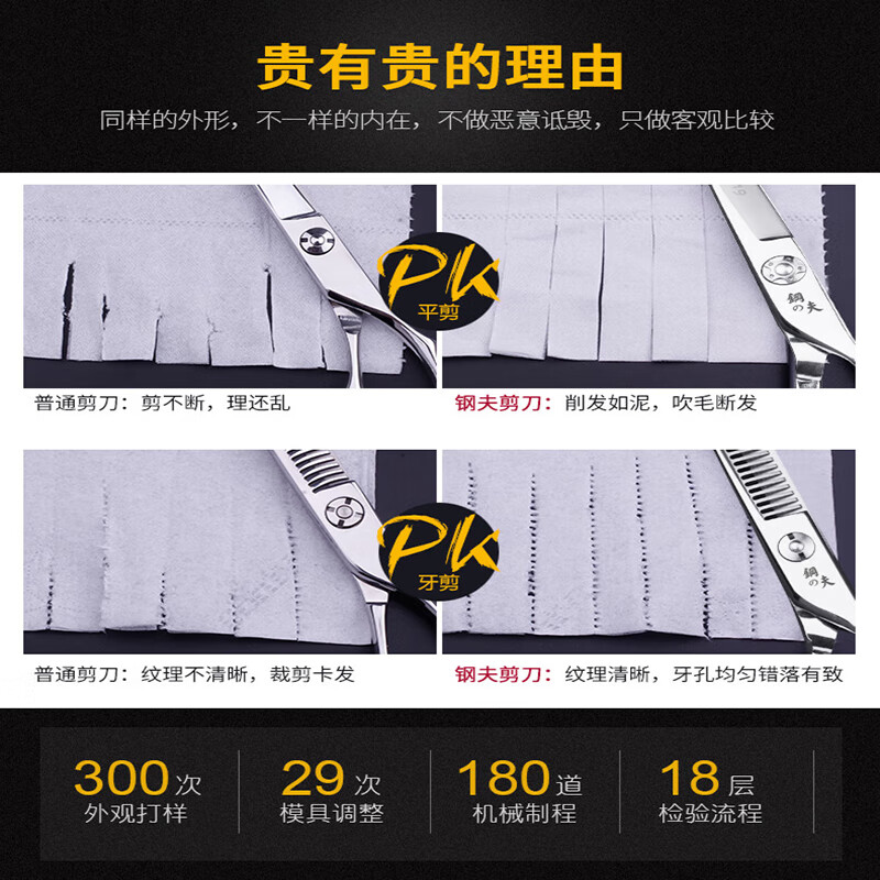 Japanese steel man hairdressing scissors flat cut hairdresser hair salon seamless thinning tooth scissors professional barber scissors set