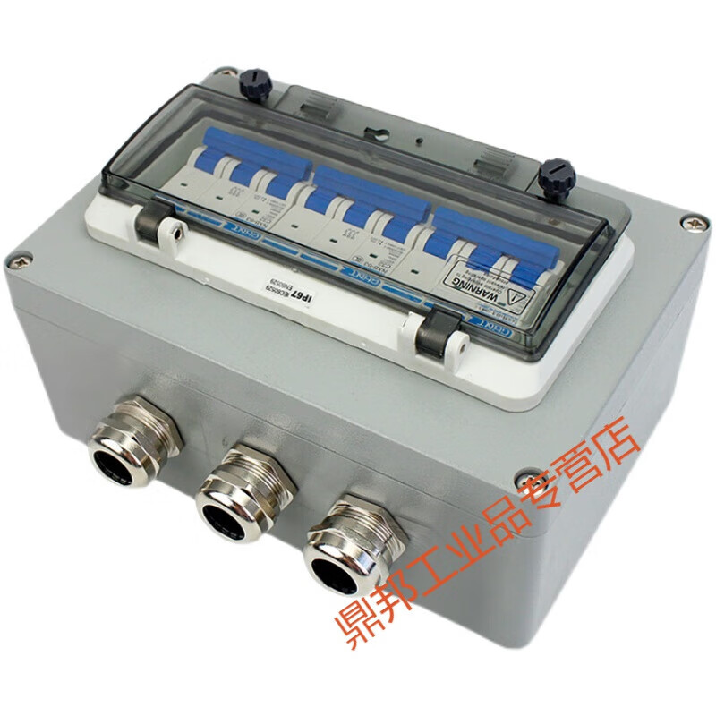 Industrial circuit breaker dustproof circuit breaker 380V switch 3P three-phase C63A waterproof light and dark assembly electrical box 3P40A four-open