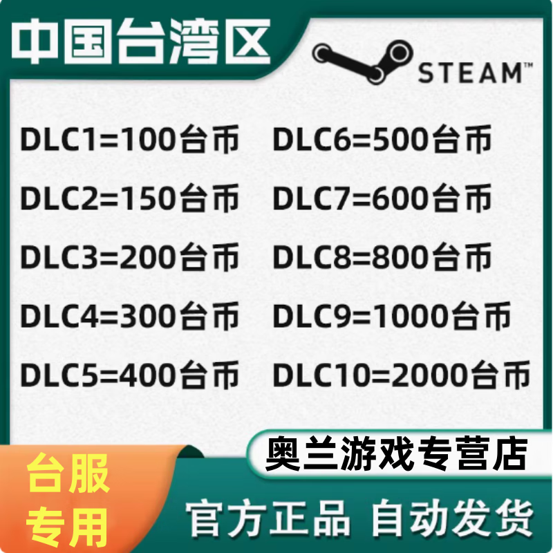 Taiwan Steam recharge card wallet recharge code balance 100 150 300 NT$ 150 NT$