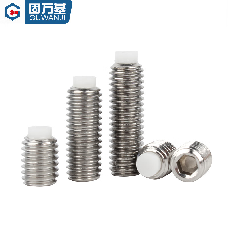 Guwanji stainless steel 304 plastic head nylon wave beads POM top thread rubber head plunger machine meter buffer national standard fasteners M3x3 (10 pieces)