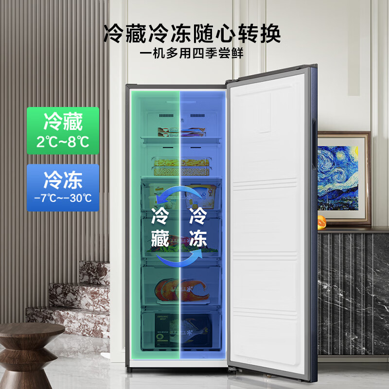 Hisense 200L vertical household freezer air-cooled frost-free first-class energy efficiency deep-freezing quick-freezing BD-200WVUT refrigerator