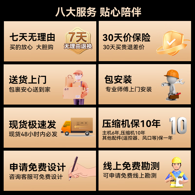 Booshen HONI Cool Bathroom Air Conditioner Special Heating and Cooling Bath Heater Household Integrated Embedded Ceiling Hidden All-in-one Bathroom Special Air Conditioner without External Unit Package Small 1 HP Air Conditioner + 5 Clamp Plate Single Air Outlet