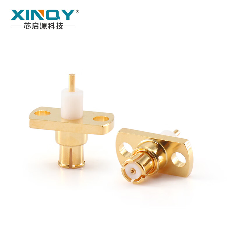 XINQY SMP-KFD30 panel fixed through wall welding DC-18G RF connector GPO female quick plug connector SMP-KFD30TT 200-499 unit price options