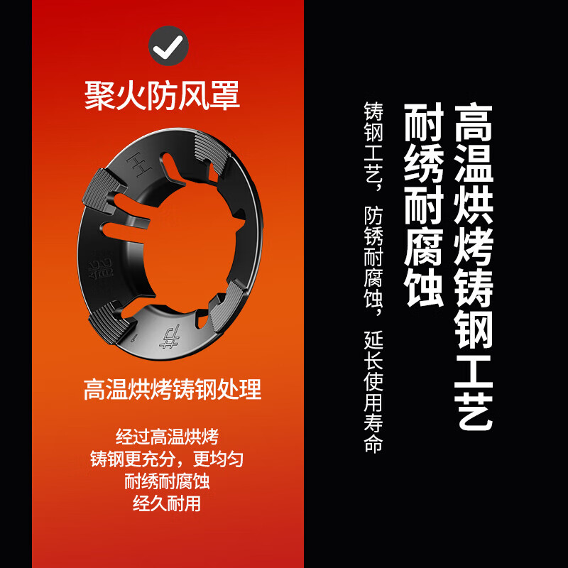 KDISV German gas stove bracket windproof fire hood gas stove cast iron windproof hood anti-slip pot holder stove table holder stove stove holder fire and windproof hood flagship five-claw universal (1 piece) new upgrade - gas saving and windproof - better to use