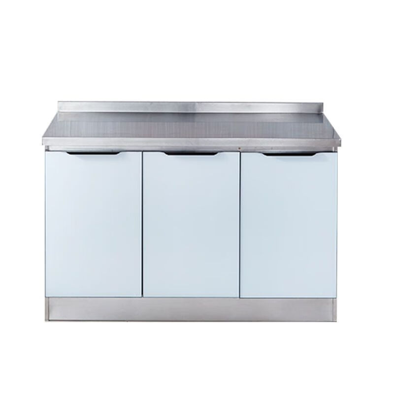 Vinoa stainless steel kitchen cabinet combination cabinet simple stove cabinet cabinet with sink integrated cabinet household storage cabinet main picture 200cm five-door combination double basin (can be left, middle or right)