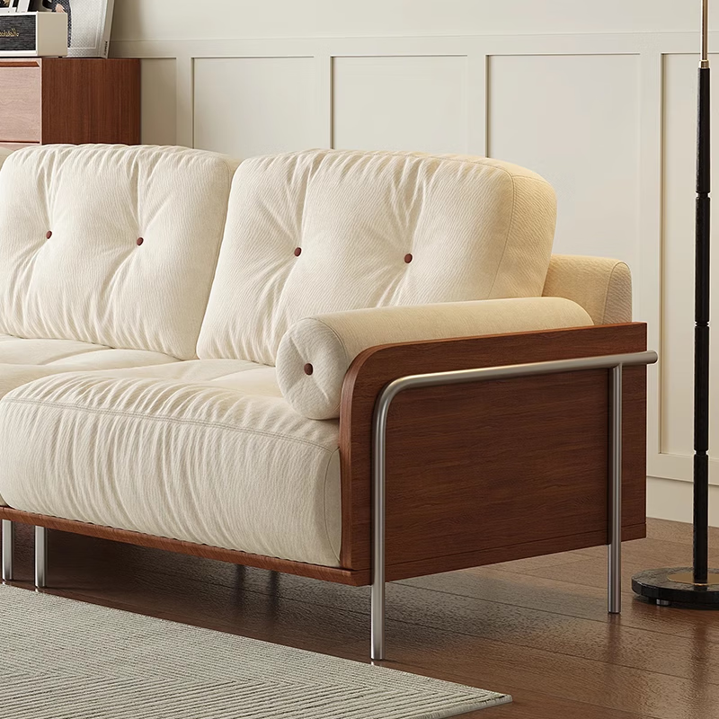 Fantuosi French retro chenille velvet sofa living room small apartment straight cloud removable and washable fabric sofa craftsmanship version 200CM straight (removable and washable) antibacterial and skin-friendly ice chenille