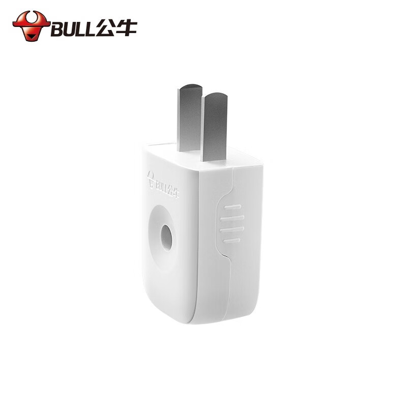Bull (BULL) two-pin plug GNT-10L1S two-pin plug two-pin power plug 10A 220V two-pole two-flat head detachable safety plug