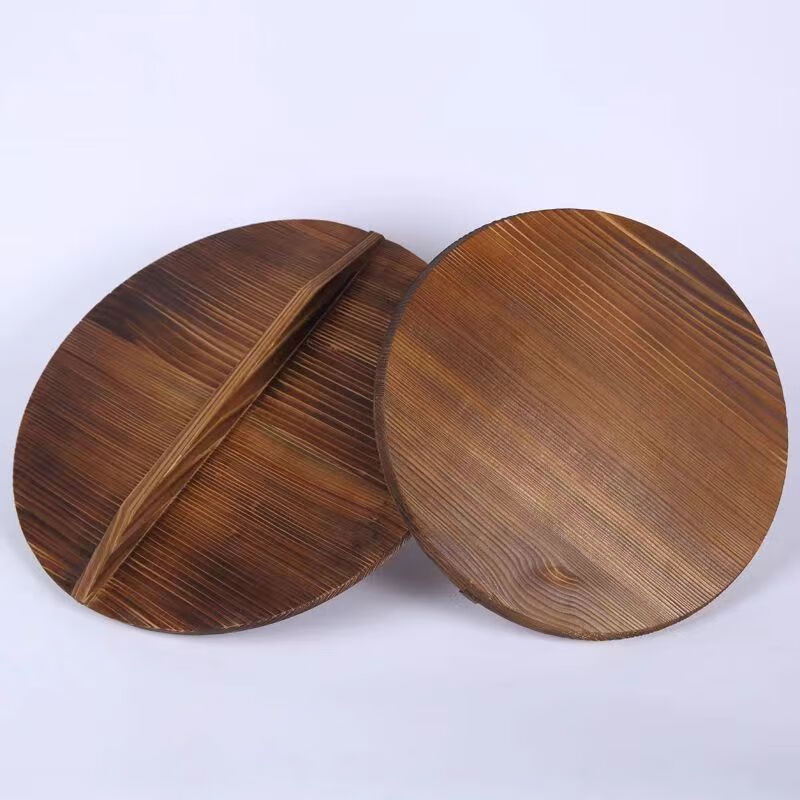 Taixi Pavilion wooden lid round lid household wok lid wooden lid water cylinder lid universal old-fashioned wooden lid pot household free shipping diameter 22 cm