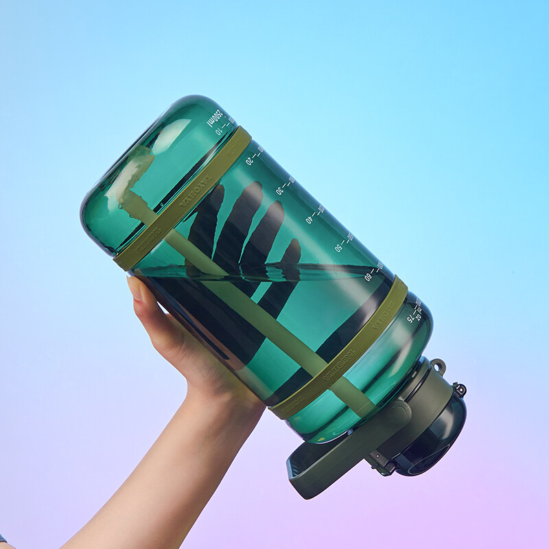 Diverse House (TAYOHYA) Kettle Men's and Women's Ton Bucket Ton Kettle Carry Bottle Summer Sports Fitness Large Water Cup High Temperature Resistant Space Cup Dayton Cup Sports Ton Kettle 1L-Olive Green 1000ml