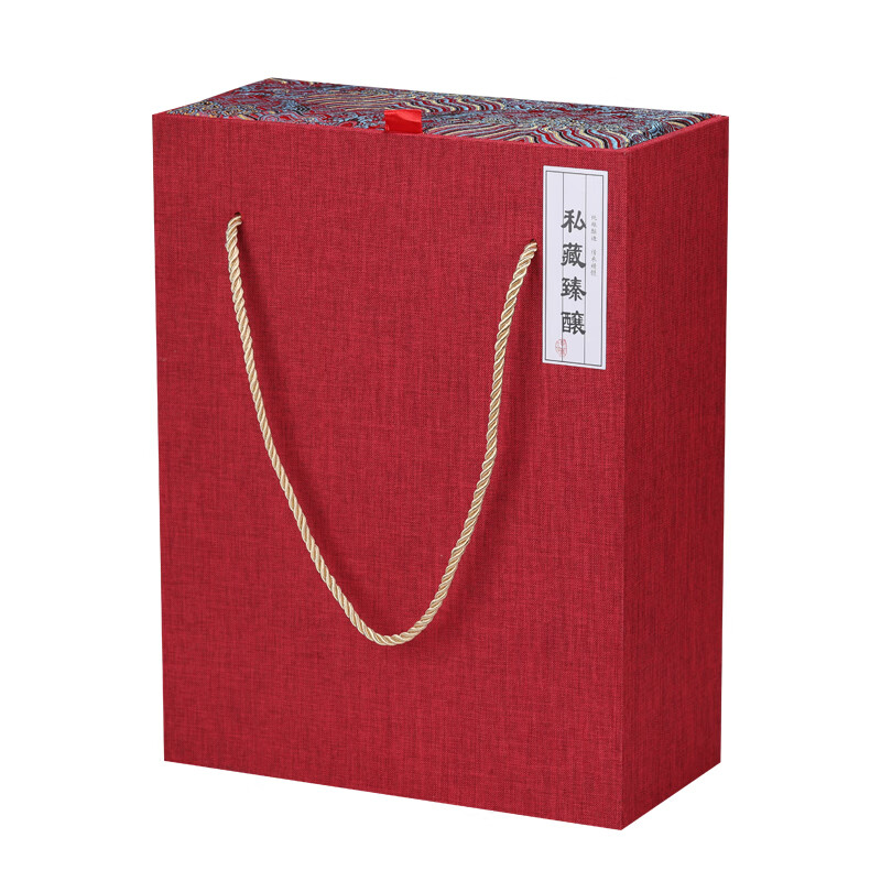 OIMG Pot's Legend High-end Wine Box Packaging Red Wine Wine Discoloration Hand-carry White Wine Gift Box Ultra-High Wine Bottle Box Wine Ultra-High Discoloration Dark Red Double Empty Box Single Hole Interior 8.5x
