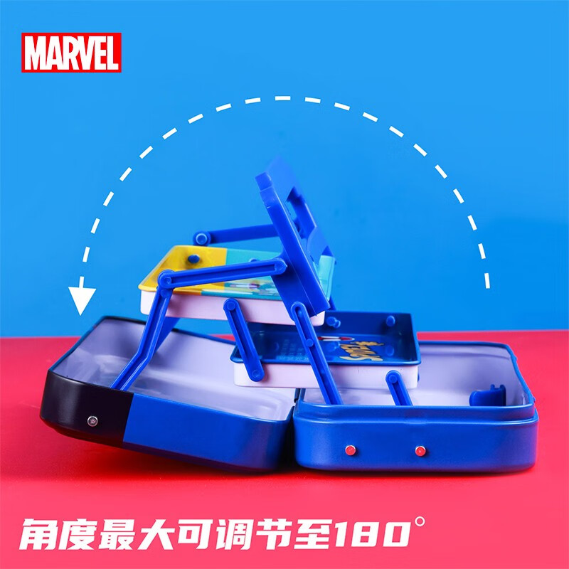 Disney multifunctional stationery box reading bookshelf creative pen box pencil box large capacity multi-layered stationery box for boys and girls with good looks Spider-Man