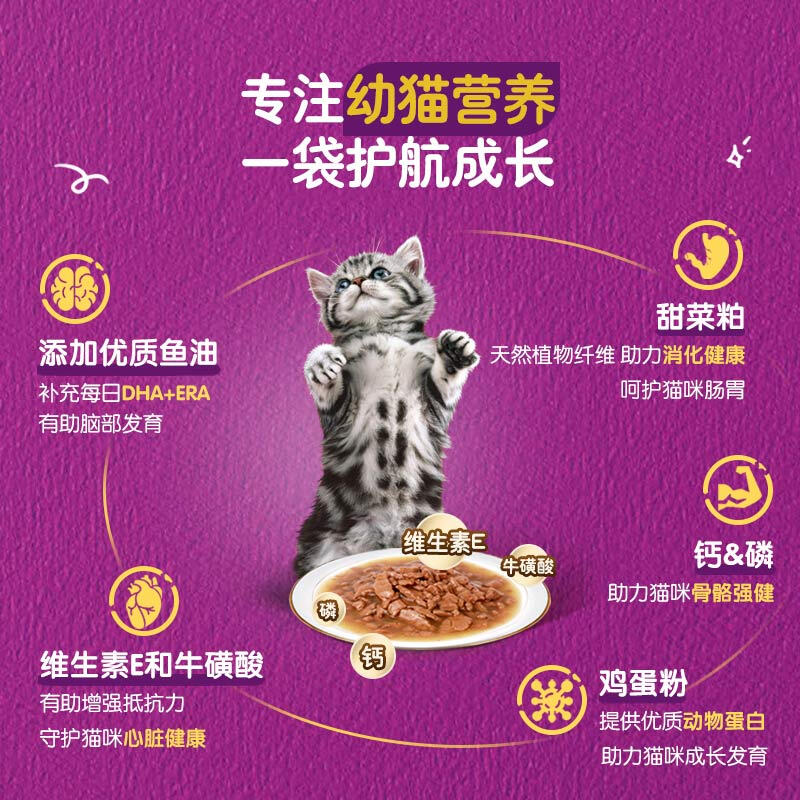 Weijia cat canned soft bag wet cat food staple food miaoxian bag kitten cat food staple food miaoxian bag 85g*12 mixed flavor