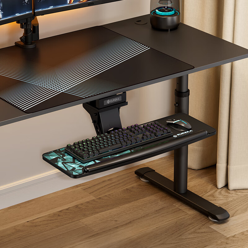 Saitu E-Sports Computer Desk Game Office Study Bedroom Ergonomic Telescopic Rotating Storage Keyboard Tray Universal Version Multi-Function Keyboard Tray
