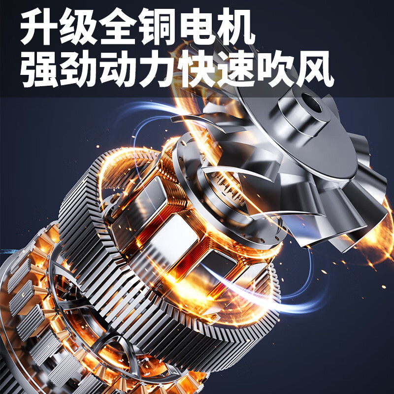 New Warrior German violent vortex wind turbine wheel fan snow blower high-power hair dryer blower lithium battery industrial artifact