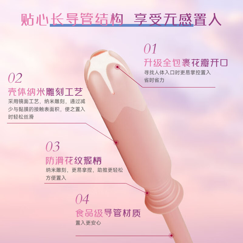 Jiaosen tampons catheter-type students novice entry period period aunt swimming built-in special sanitary napkins mixed pack 6 * 1 box