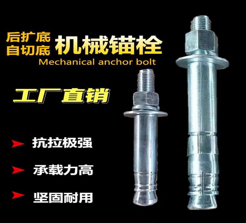 Zhuo Shikun rear bottom expansion mechanical anchor 8.8 expansion screw single and double tube rear cut heavy-duty anchor M10M12M16M20M24 M12X160mm double tube