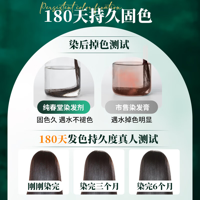 Chunchuntang Yunnan Herbal Hair Dye Plant Covers White Hair Pure Black Natural Non-irritating Non-Scalp Hair Dye Cream for Men and Women