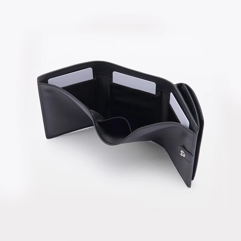 MUJI uses plant-based fabrics tri-fold wallet EHA10A3S black NONE