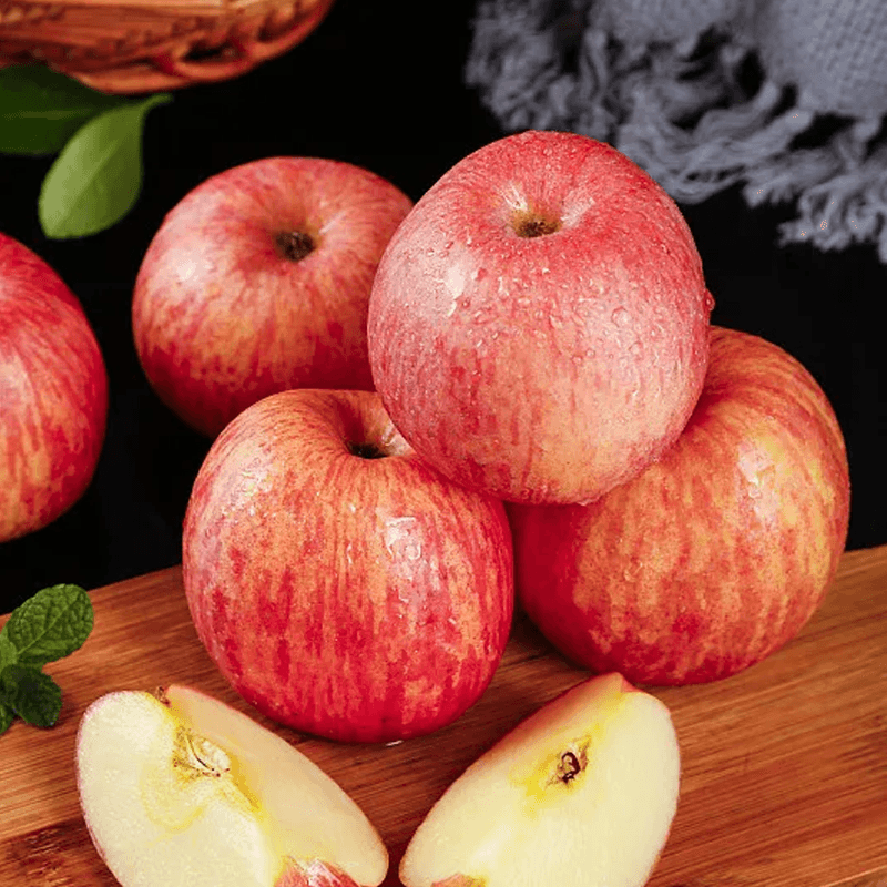 Jingxiansheng Shaanxi Luochuan Red Fuji Apple, net weight 5 pounds, single fruit 75-80mm, fresh fruit, straight from the source