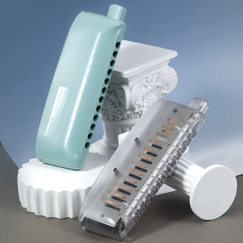 BoogieMAN Yuanyuan's same style 12-hole chromatic harmonica KB12 advanced adult professional performance level beginner white model