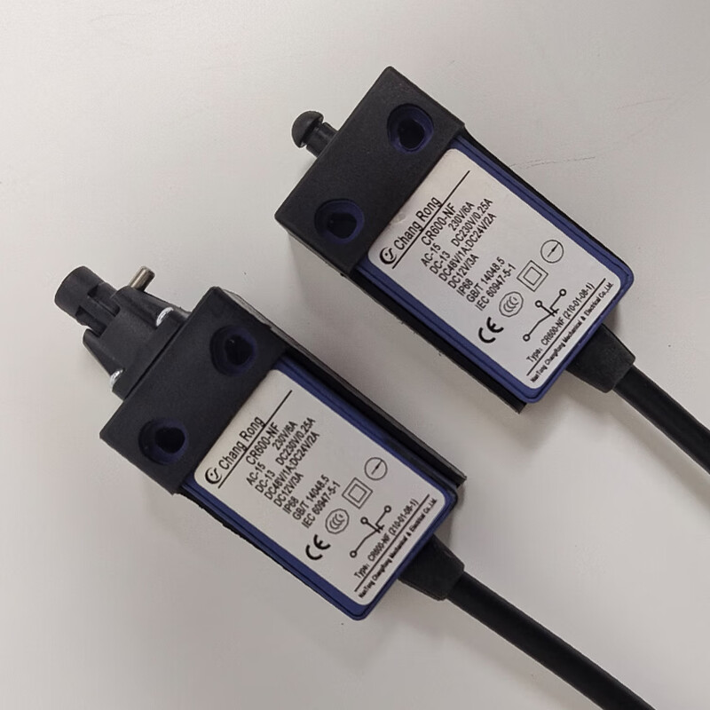 CR600-NF is suitable for Kone elevator tensioner switch, manual reset wiring, no plug-in, waterproof switch CR600NF, small head, 1 meter long, no plug-in