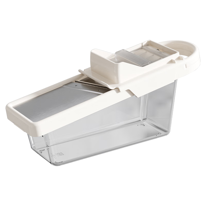 ASCOR grater household potato grater multifunctional vegetable cutter new scraper does not hurt your hands kitchen shredding artifact stainless steel vegetable cutter + hand guard + slicing + thick shreds + drain basket