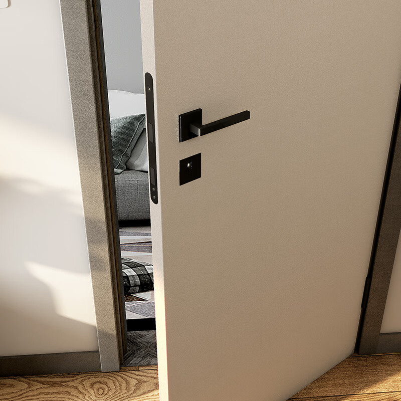 Interior door new paint-free room door bedroom door solid wood laminated solid wood laminated door silent wooden door NM-D01 customized gold, please contact customer service for details