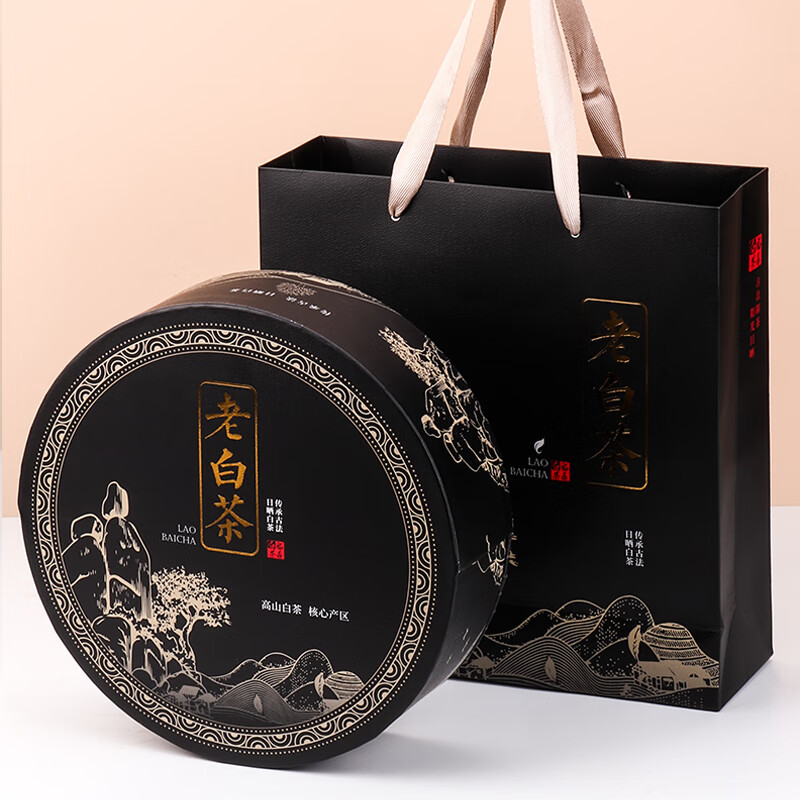 Longming 2015 Fuding Old White Tea Shoumei Tea Cake 350g New Year Tea New Year Souvenir Box
