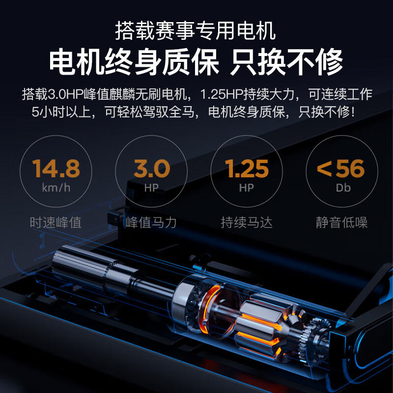 YPOO Marathon Treadmill M1 Home Intelligent Full Folding Climbing Shock Absorption Gym Sports Equipment Marathon Preparation Model/LED Screen-18-speed Electric Slope