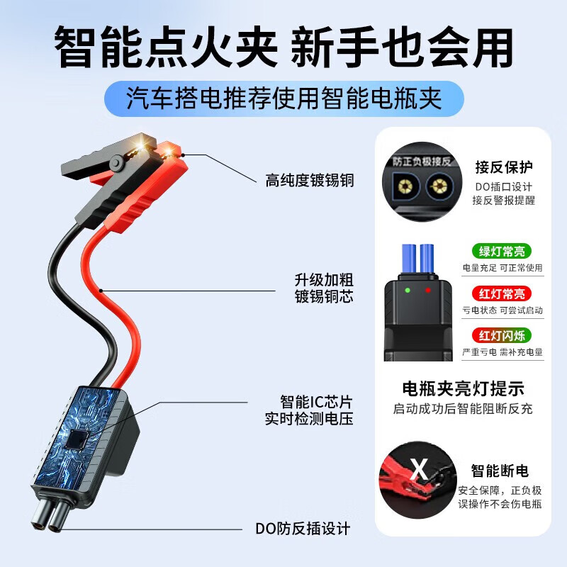 HELLOLEIBOO 3C certified car emergency starting power supply air pump all-in-one machine outdoor 12v car battery emergency power bank fire starter