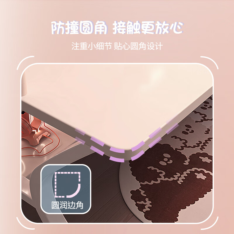 Zuodu computer desk desktop home e-sports game table office study table home desk bedroom study writing table store manager subsidy C leg upgrade and reinforcement warm white 100cm