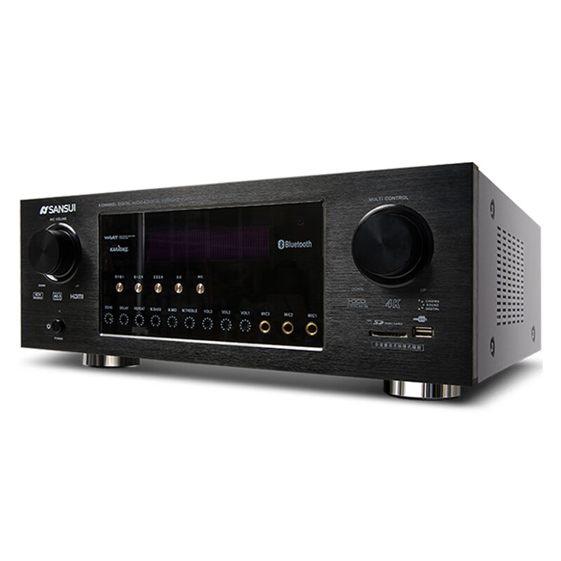 SANSUI DM-10A home theater amplifier audio speaker 5.1 channel amplifier high power supports smart Bluetooth/USB black flagship version