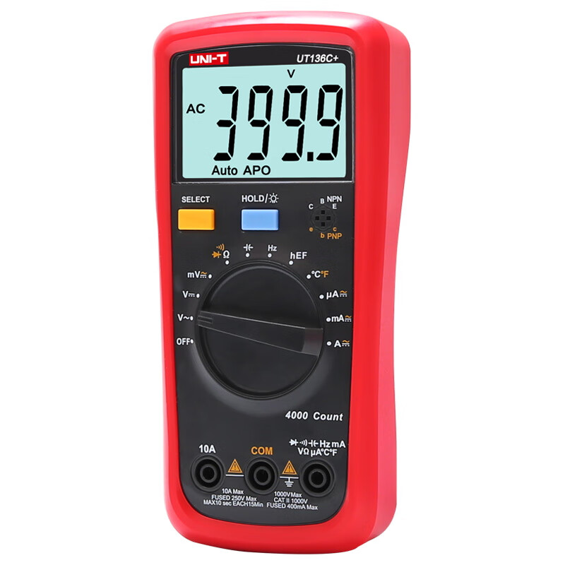 Unilide UT136B+ digital multimeter multi-function burn-proof high-precision capacitance measurement household electrician multimeter UT136C+ temperature measurement